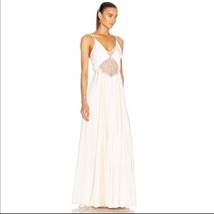 JONATHAN SIMKHAI Kolbi Charmeuse Dress Ecru White